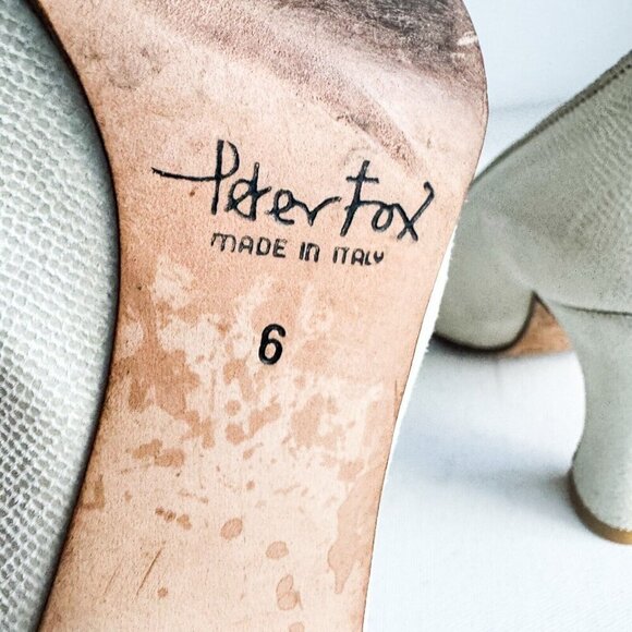 Peter Fox Nude Leather Classic Round Toe Heels w Slight Sheen 6 - Picture 10 of 12